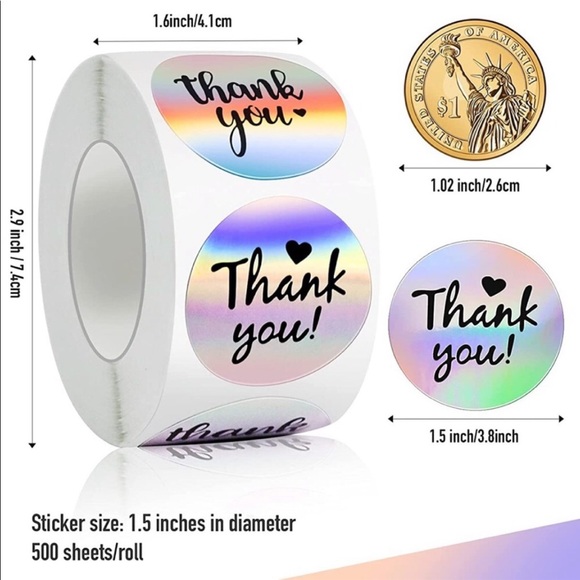 *LAST 1* NEW Poshmark Packages "Thank you!" Gift Wrap Shipping Supply Set 175 Pc - Picture 4 of 13